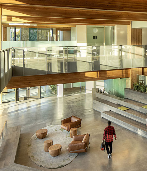 Tate First Tech Credit Union Atrium Aerial Case Study Listing Desktop Image En Us
